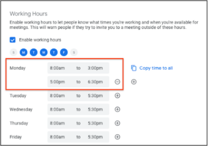 How to Set Working Hours in Google Calendar