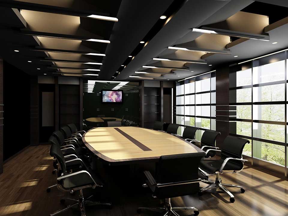 Dark and Elegant Meeting Room 