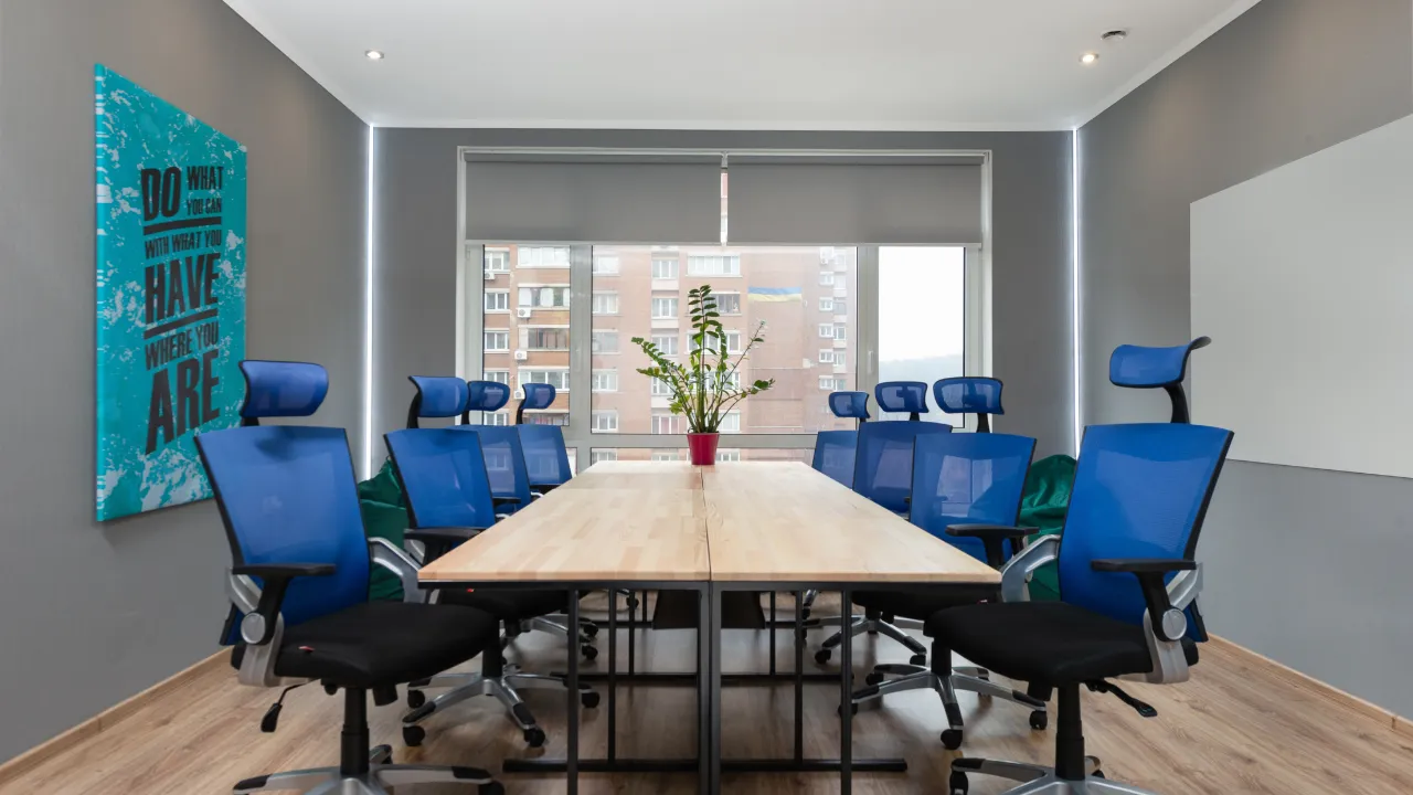 blue modern room
