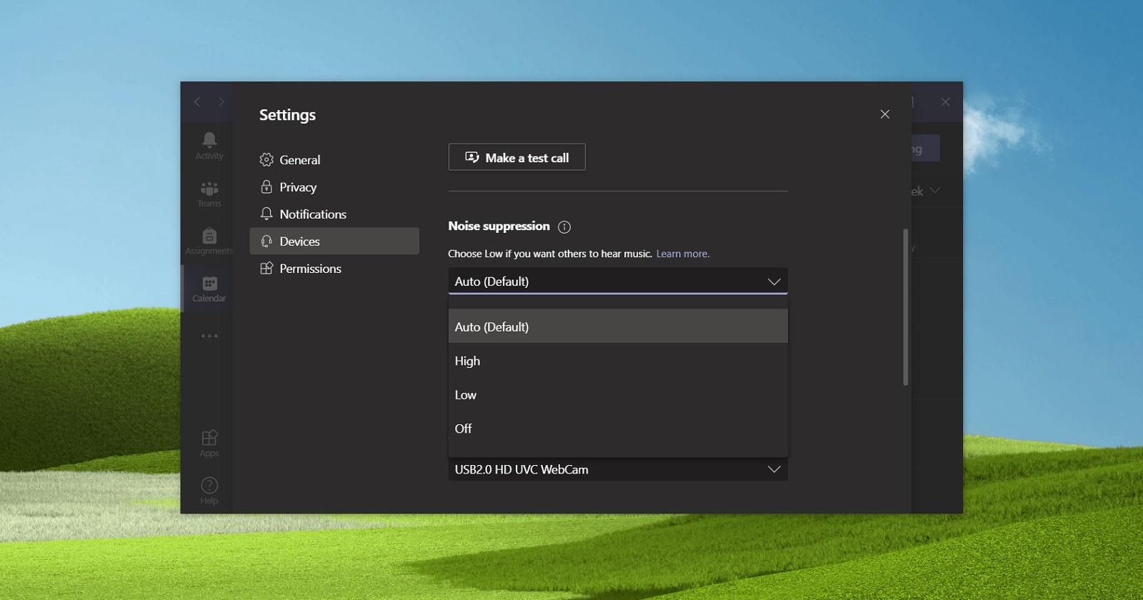 Microsoft Teams Noise Suppression