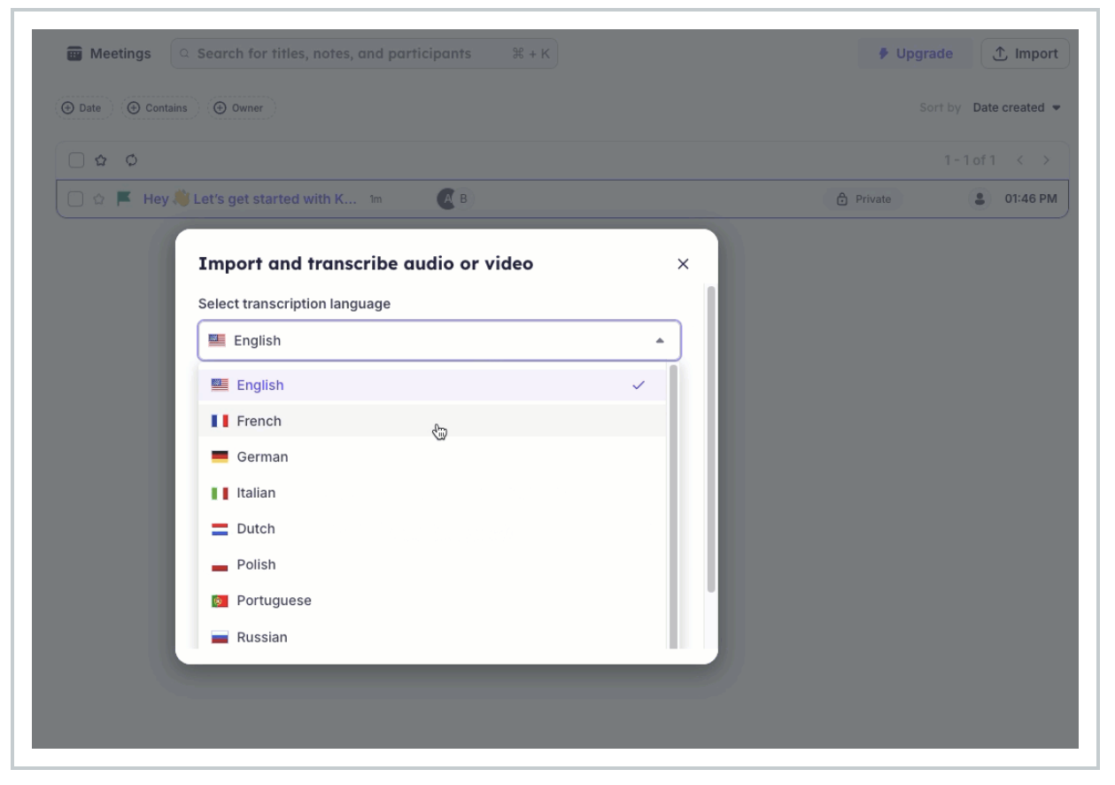Import mp3 to convert text