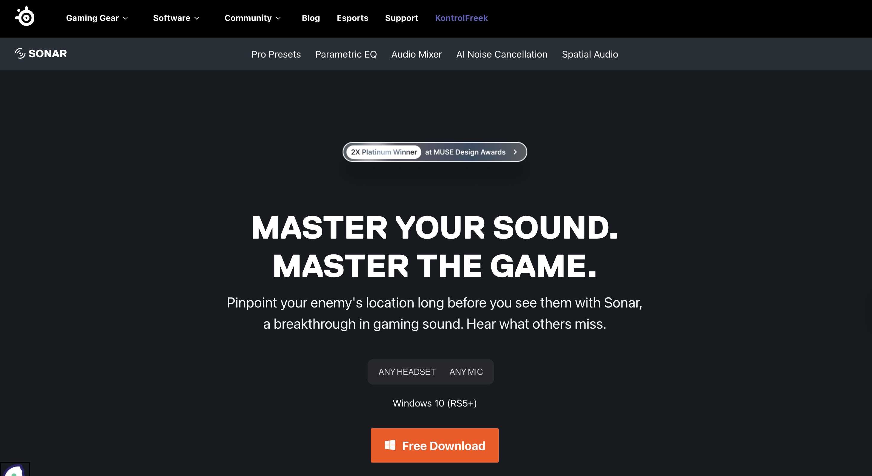 SteelSeries Sonar: best free gaming suite with AI mic denoise