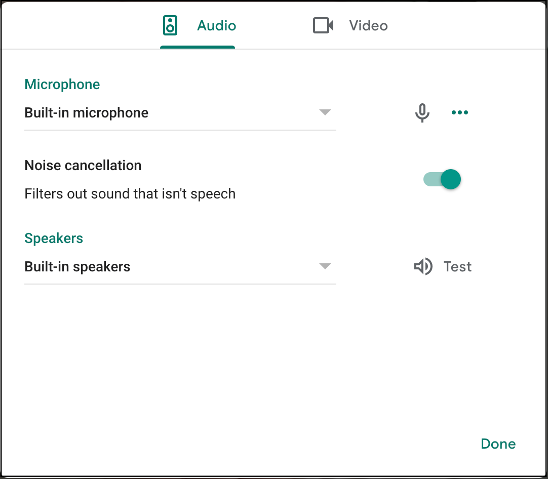 noise cancelation in google meet
