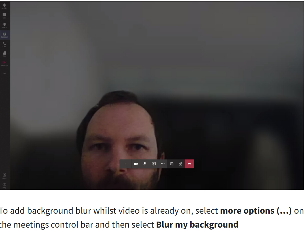 How to Blur Background in Teams during call