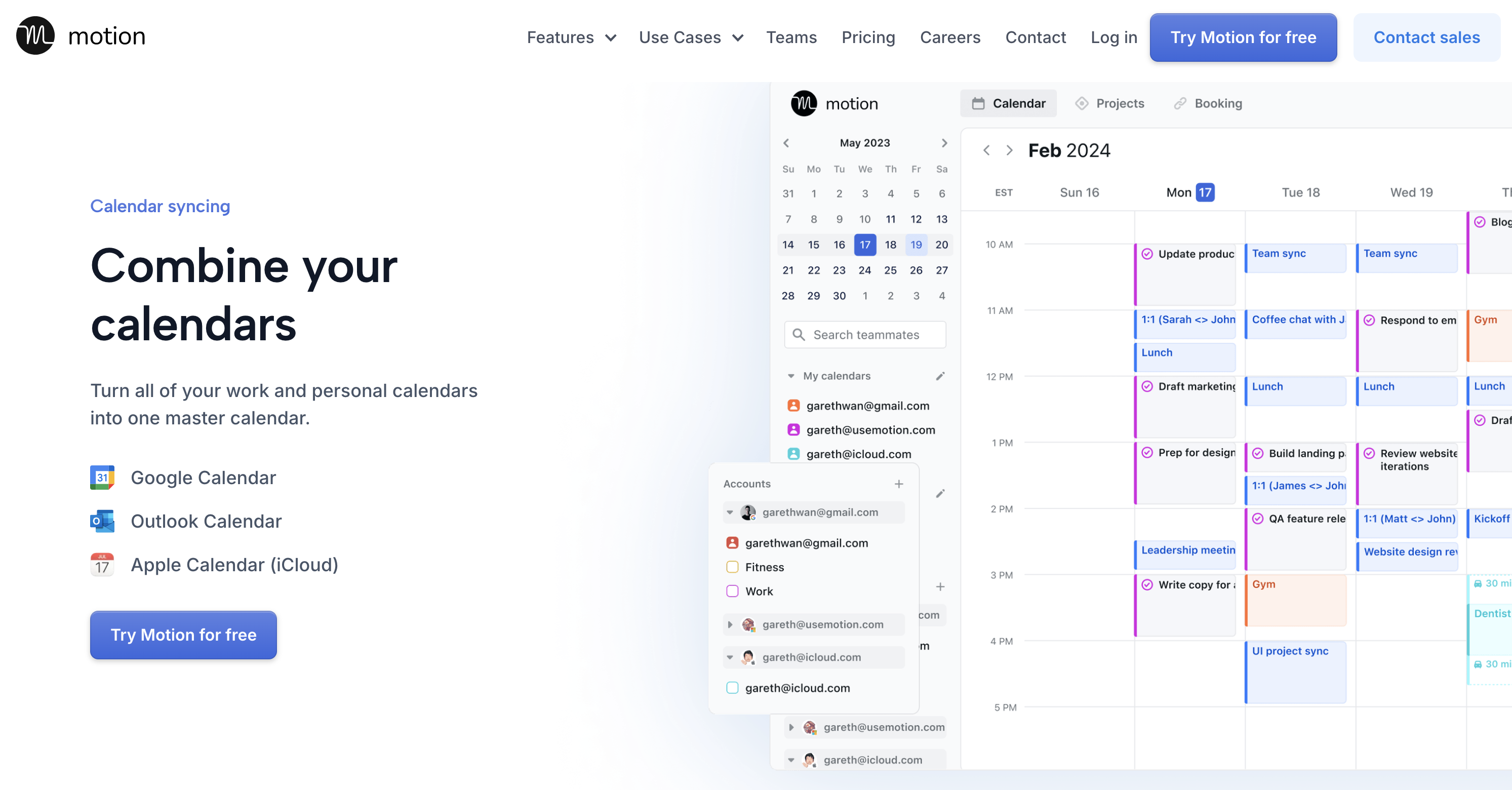 Motion website screenshot