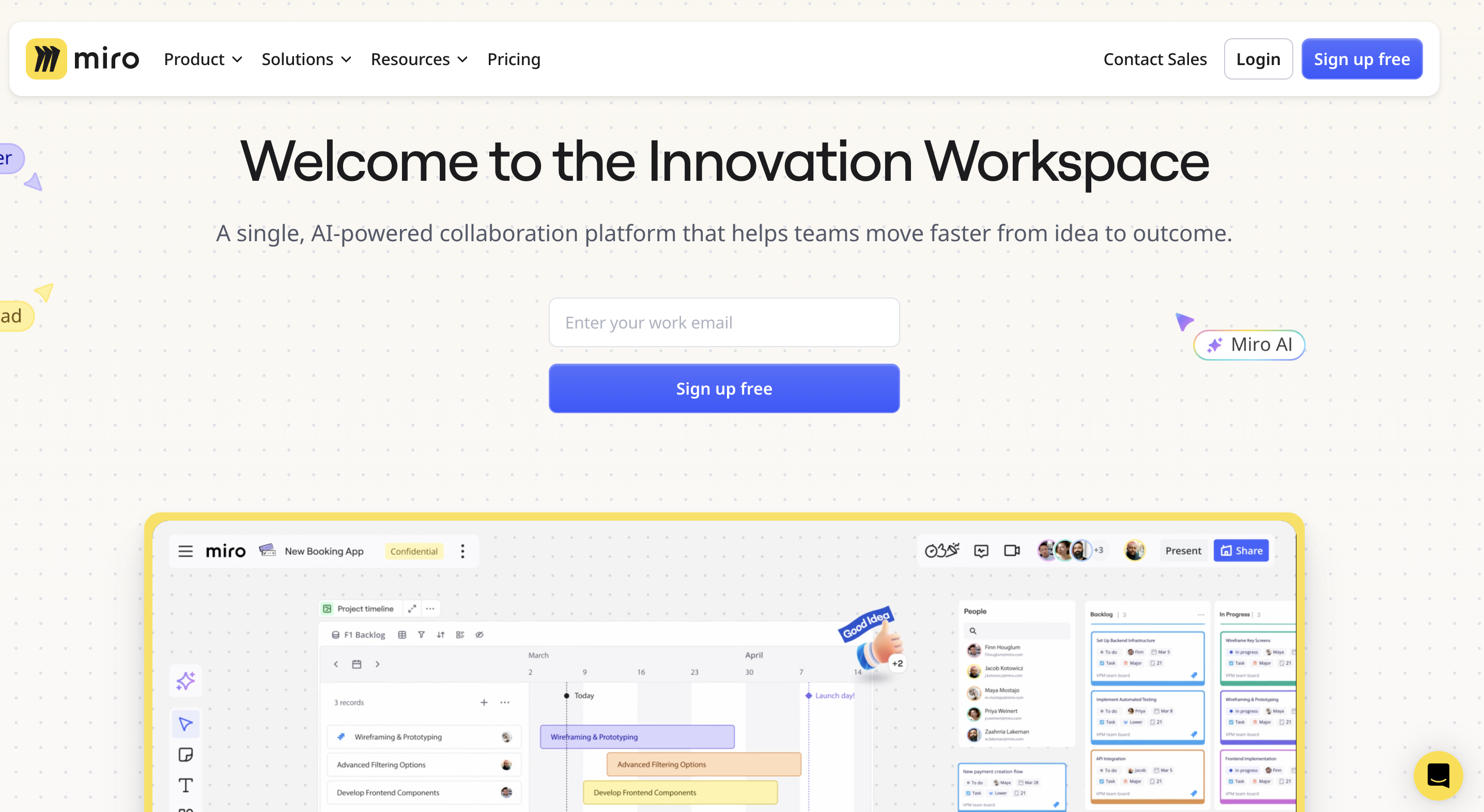 2. Miro - idea generation management tool