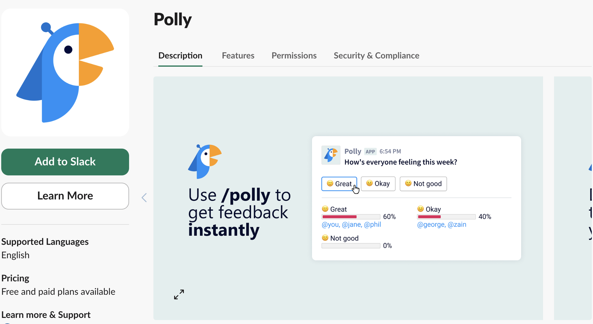 Polly - Slack poll creation option