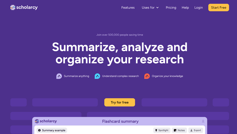 Scholarcy Summarizer