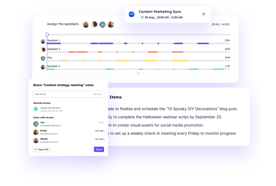 summary generation with Krisp AI