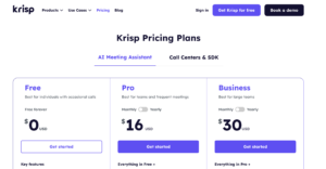 Krisp pricing 