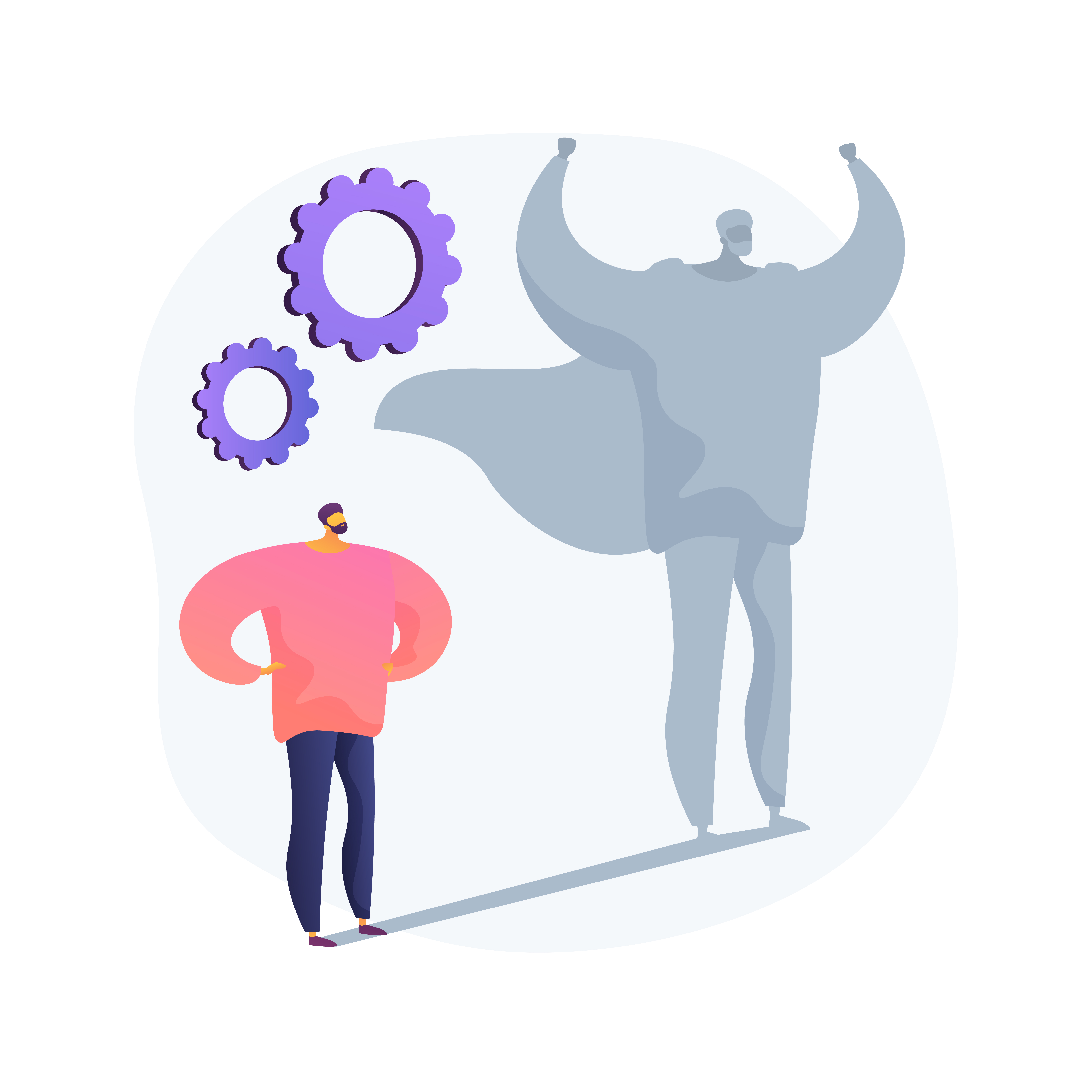 Motivated person ready to rule the world