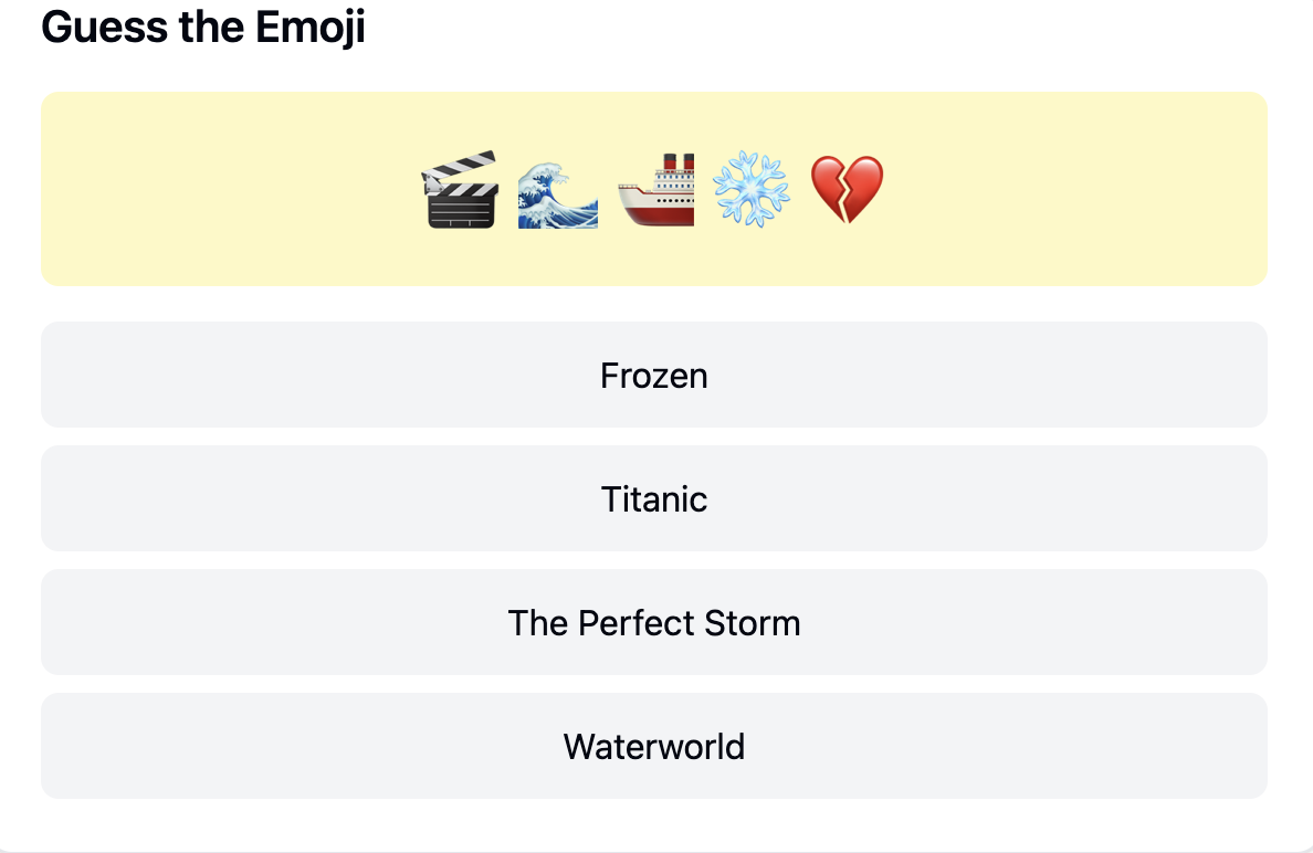 guess the emoji as a team meeting game