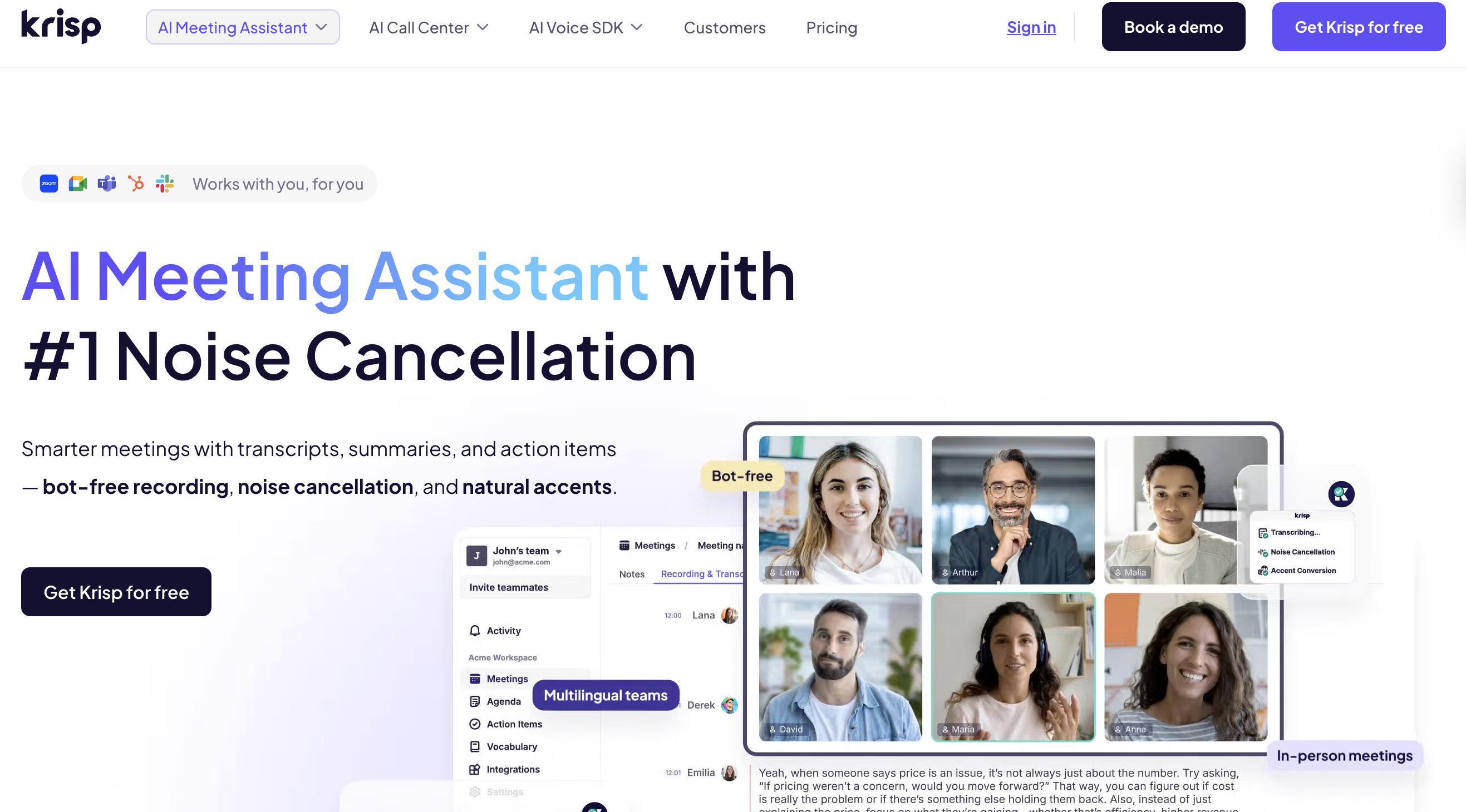 1. krisp ai, fellow app alternative