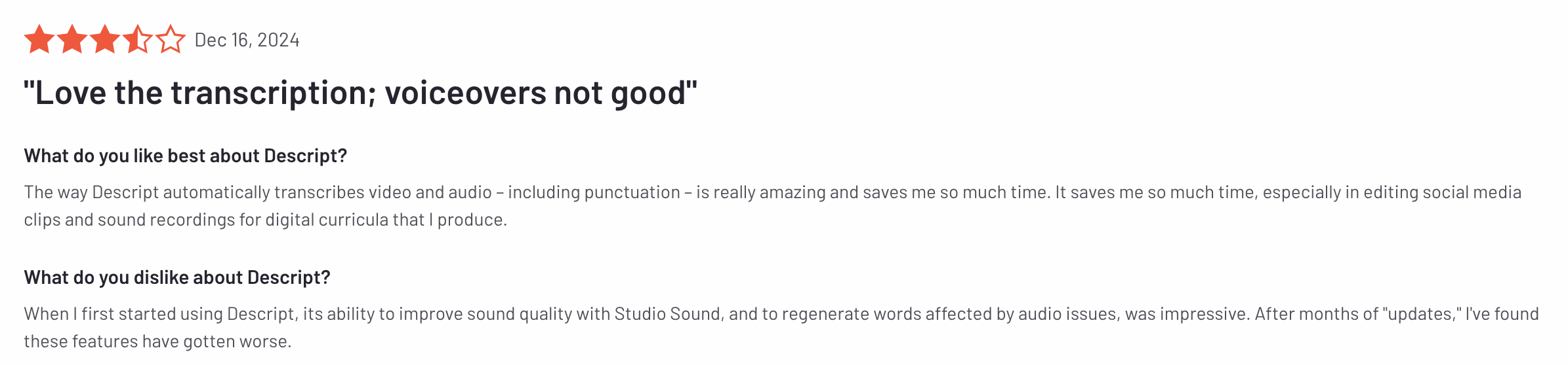 Descript review