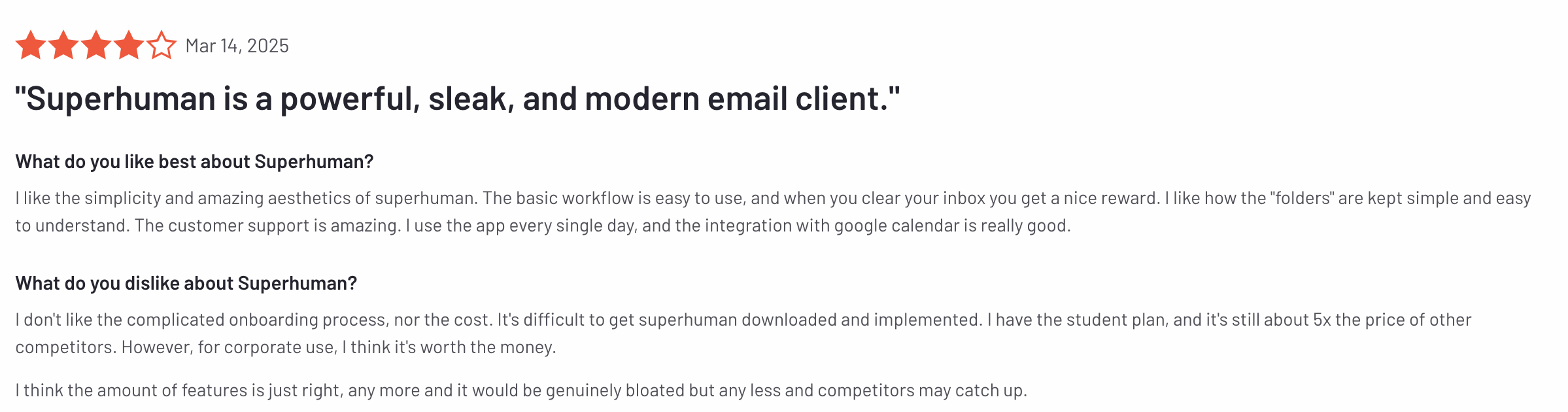 Superhuman review