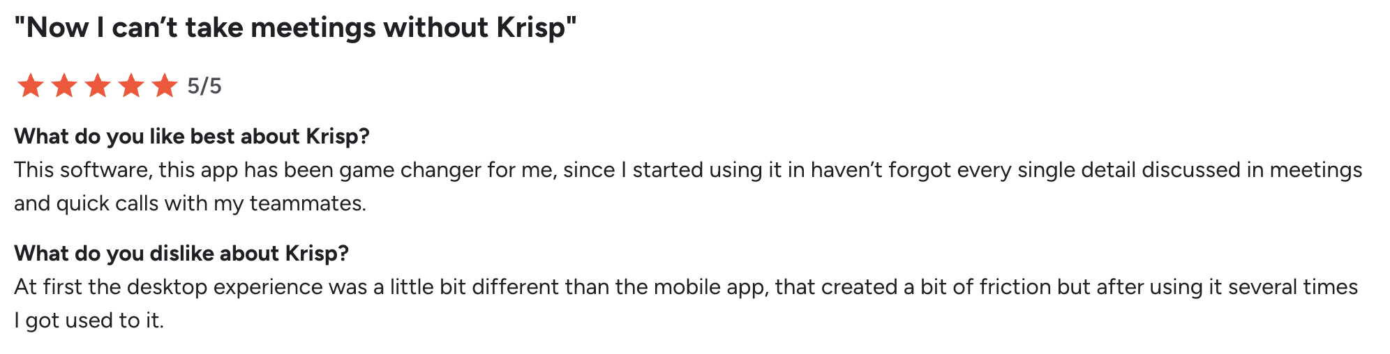 Krisp AI Note-Taker reviews