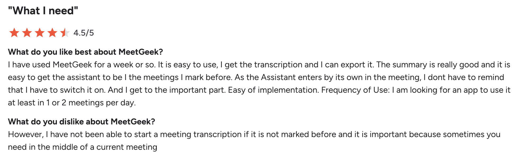 MeetGeek Reviews