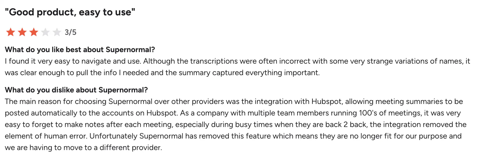 Supernormal Reviews