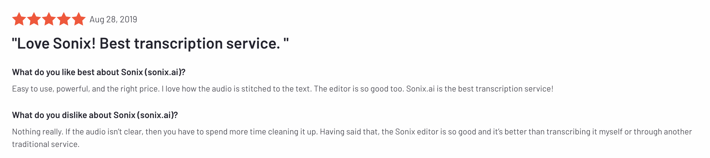 Sonix review