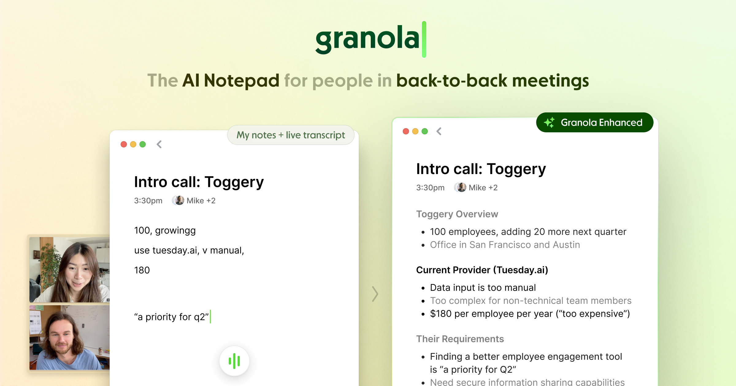 Granola – Best Lightweight AI Note Taker for Productivity 