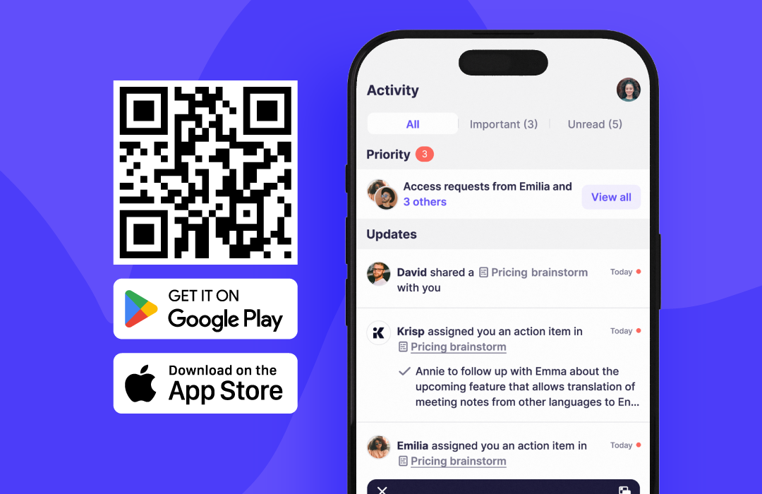 Screenshot of Krisp AI Note Taker
