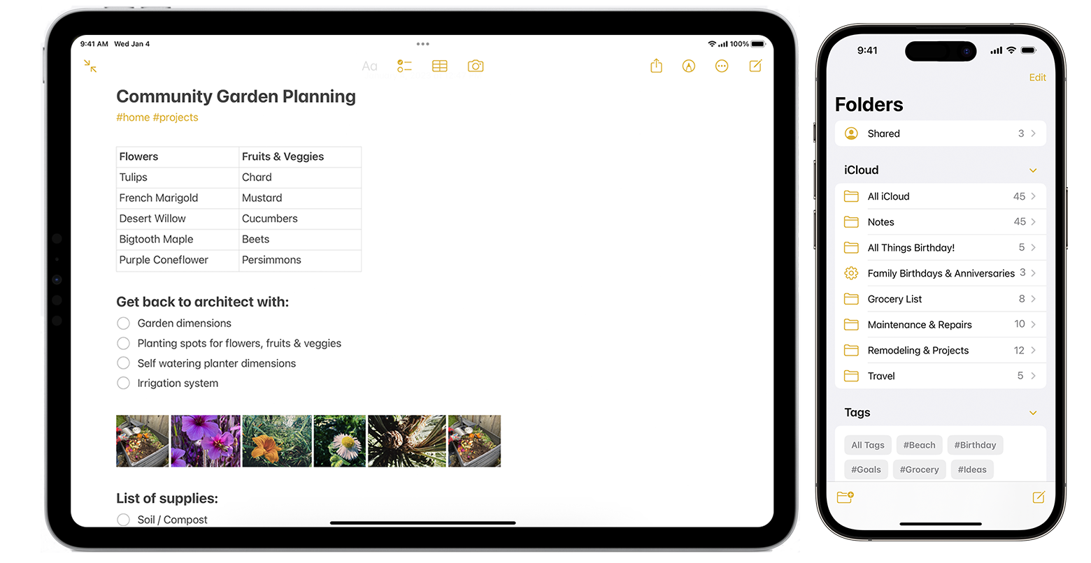 Apple Notes — Best Free Note Taking App for iPad