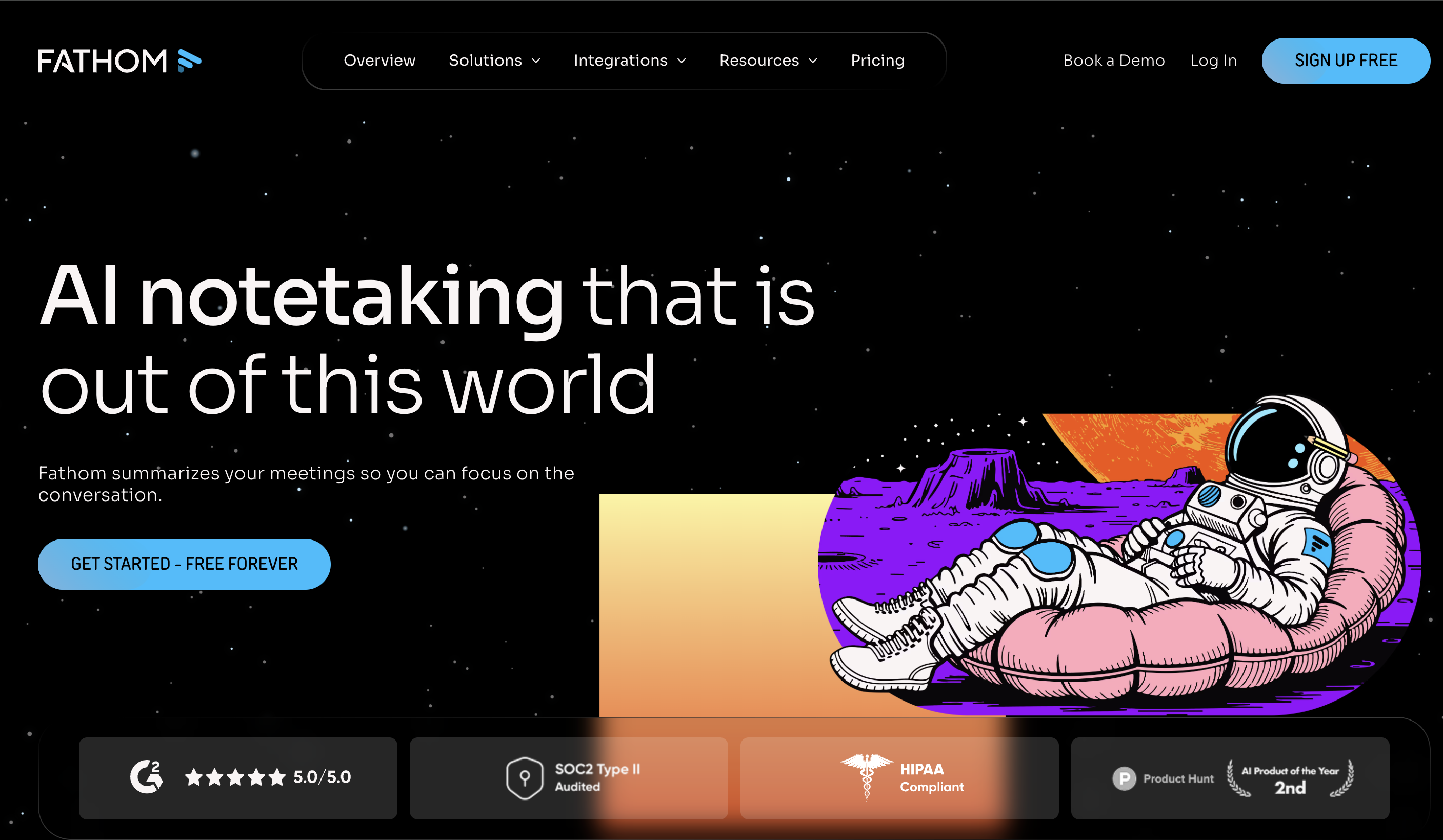 Fathom - AI note taker for sales calls
