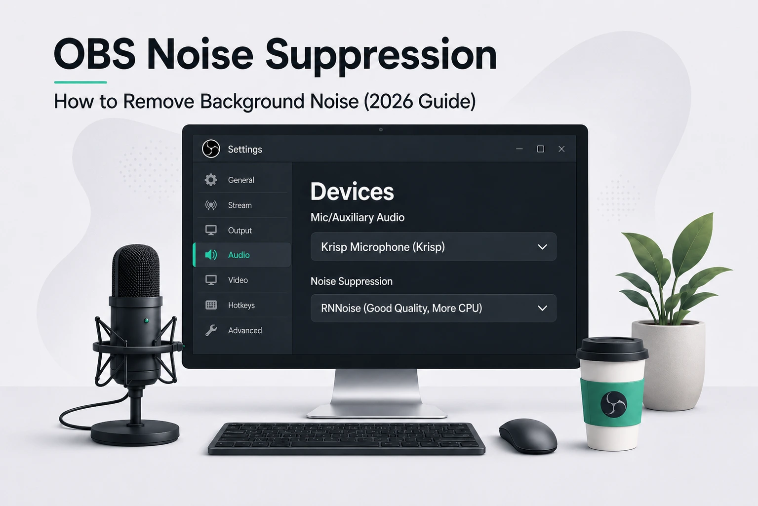 OBS Noise Suppression: How to Remove Background Noise (2026 Guide)