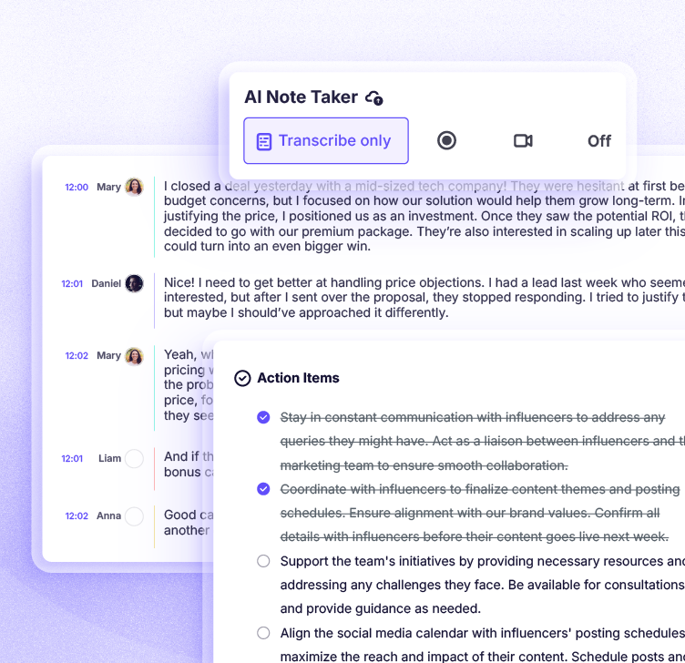 Krisp AI meeting transcription