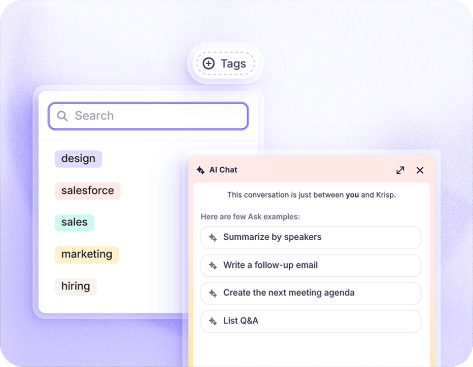 AI-powered search across meeting notes