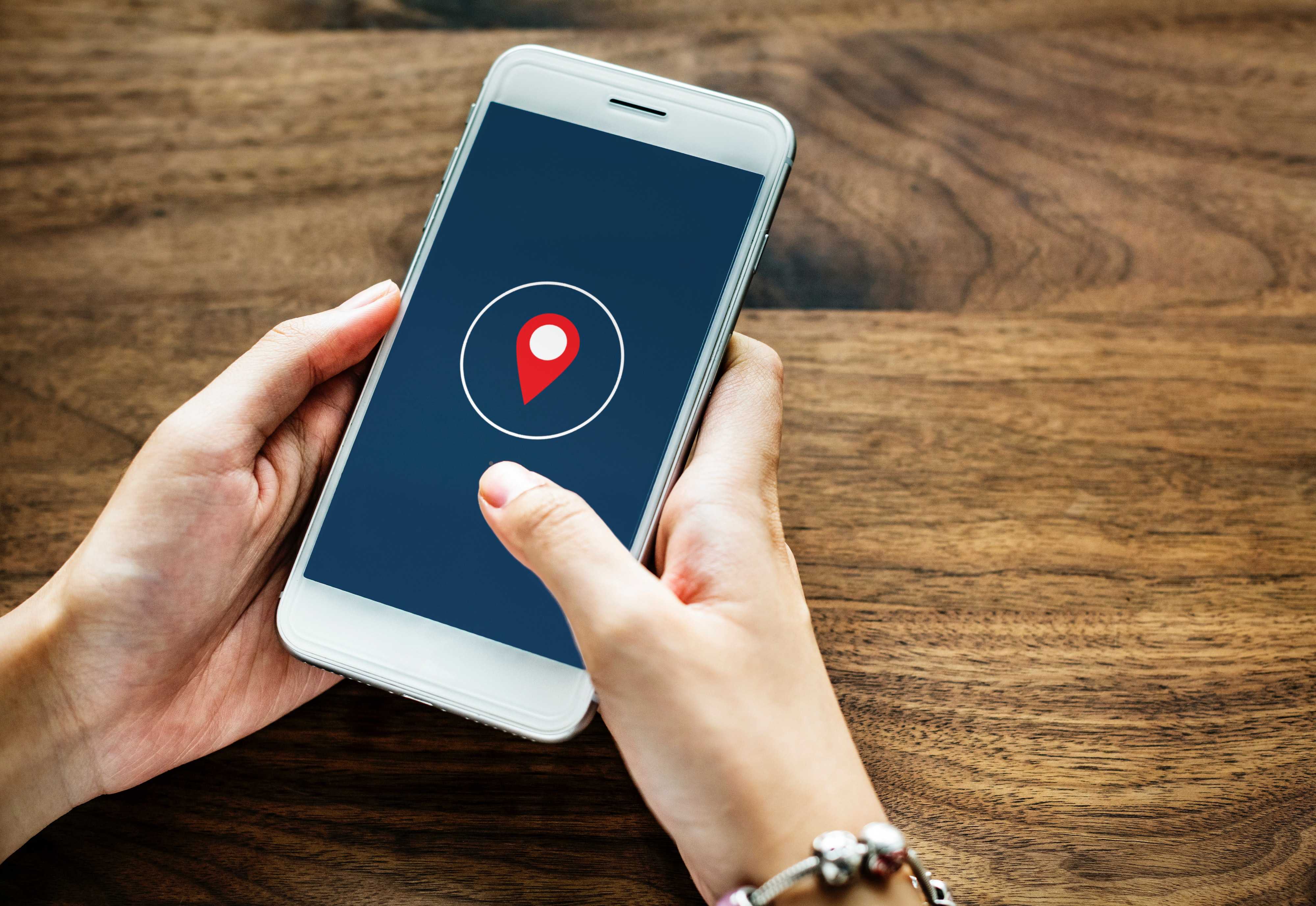 bluetooth tracker on the phone screen