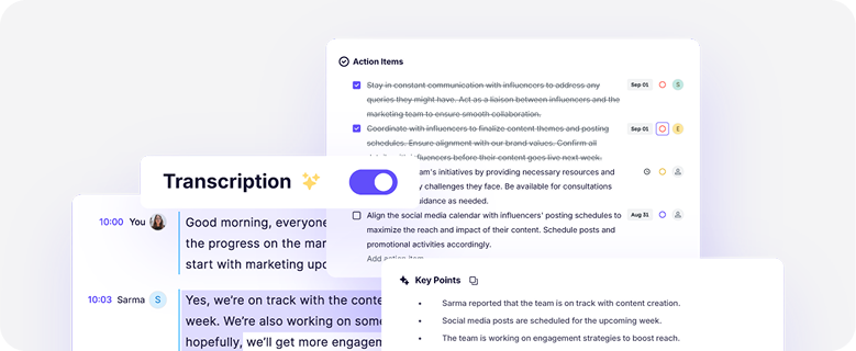 Unlimited, AI Meeting transcription