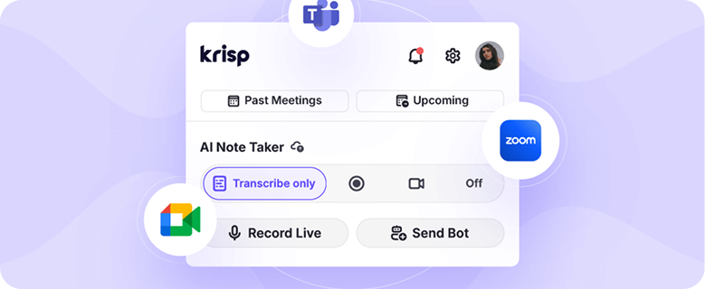#1 bot-free AI note taker for online and offline meetings