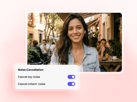 Noise cancellation for cleaner audio and more accurate transcripts