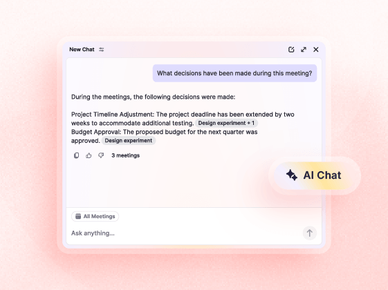 AI Chat for instant meeting insights