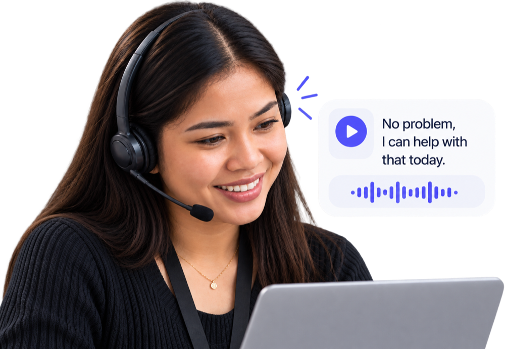 Customer on a call being understood clearly